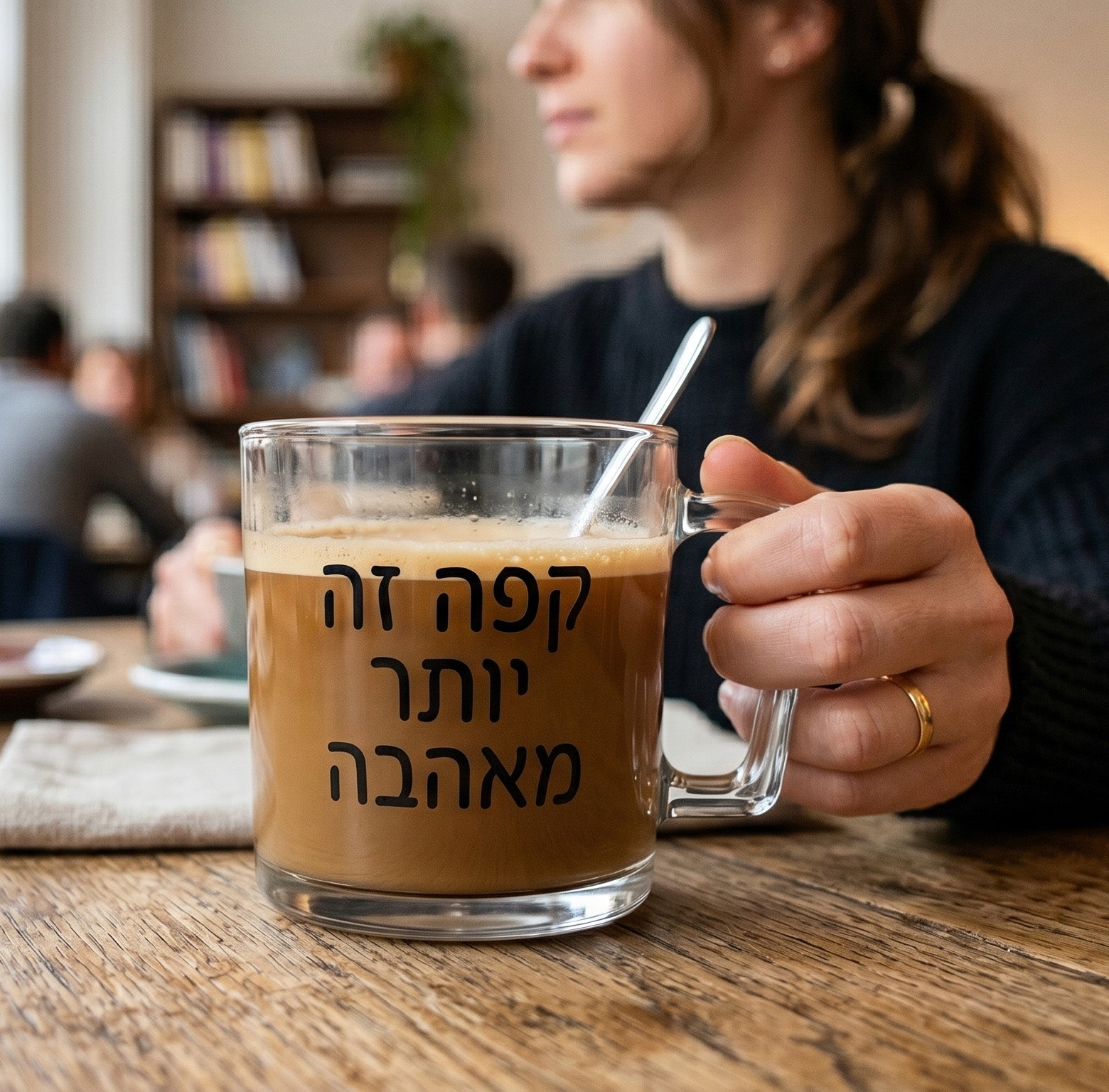 כוס זכוכית עם הדפסה